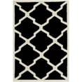 thumbnail image 2 of SAFAVIEH Chatham Franklin Geometric Wool Area Rug, Black/Ivory, 2' x 3', 2 of 8