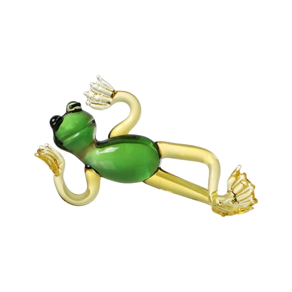 Crystal Frog Figurines Glass Decor Animal Figurines, Frog Gifts for Women Collectible Figurines Paperweights Birthday for Mom Friends，Frog Lying On Side
