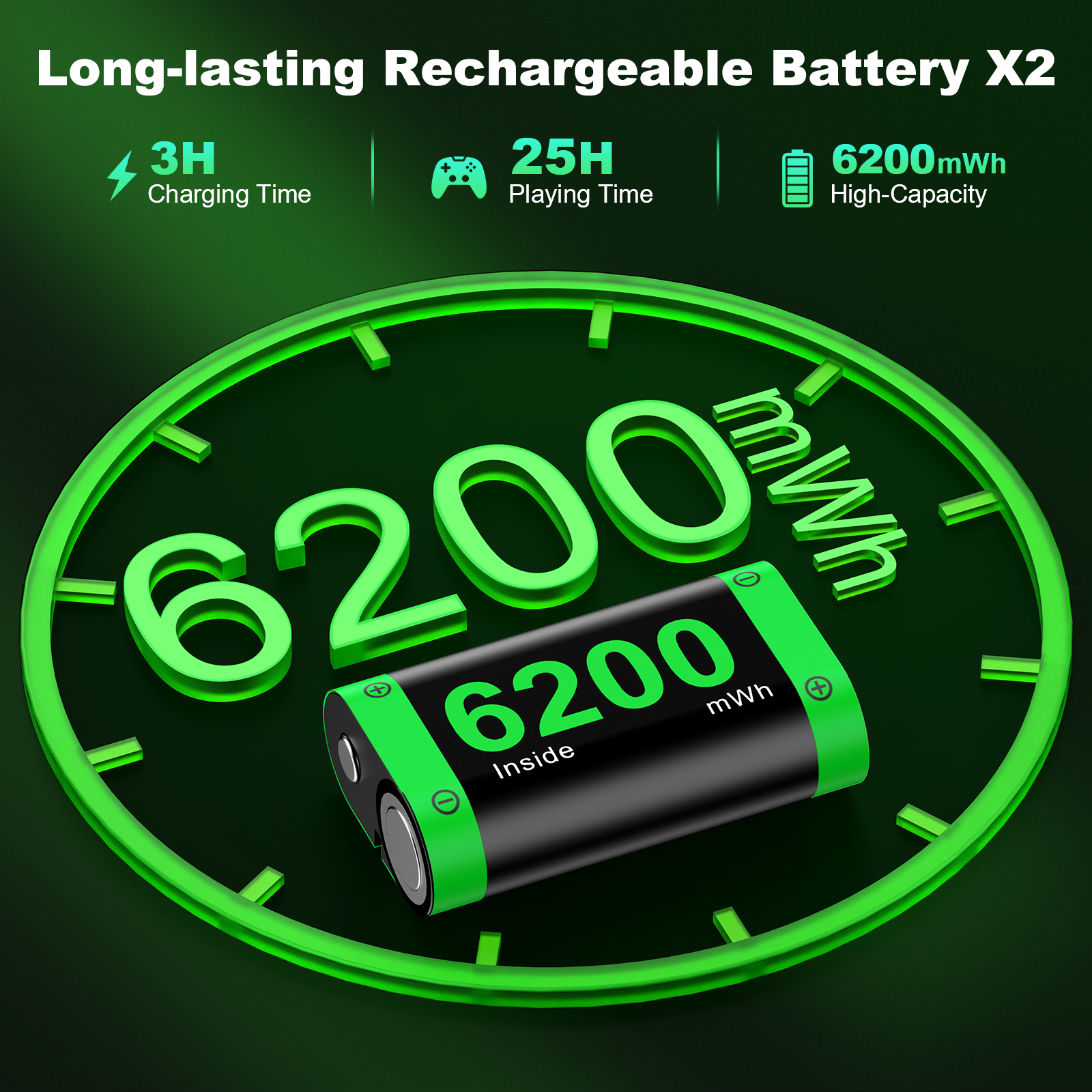 Esywen Xbox Rechargeable Battery Pack with Charging Station photo 8