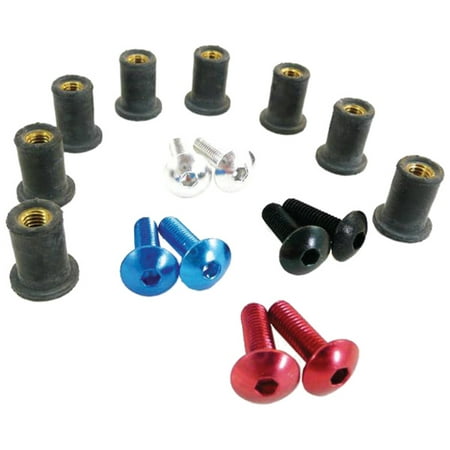 Windscreen Bolt Kit - Yana Shiki YNSKWS1122 Windscreen Bolt Kit - Red