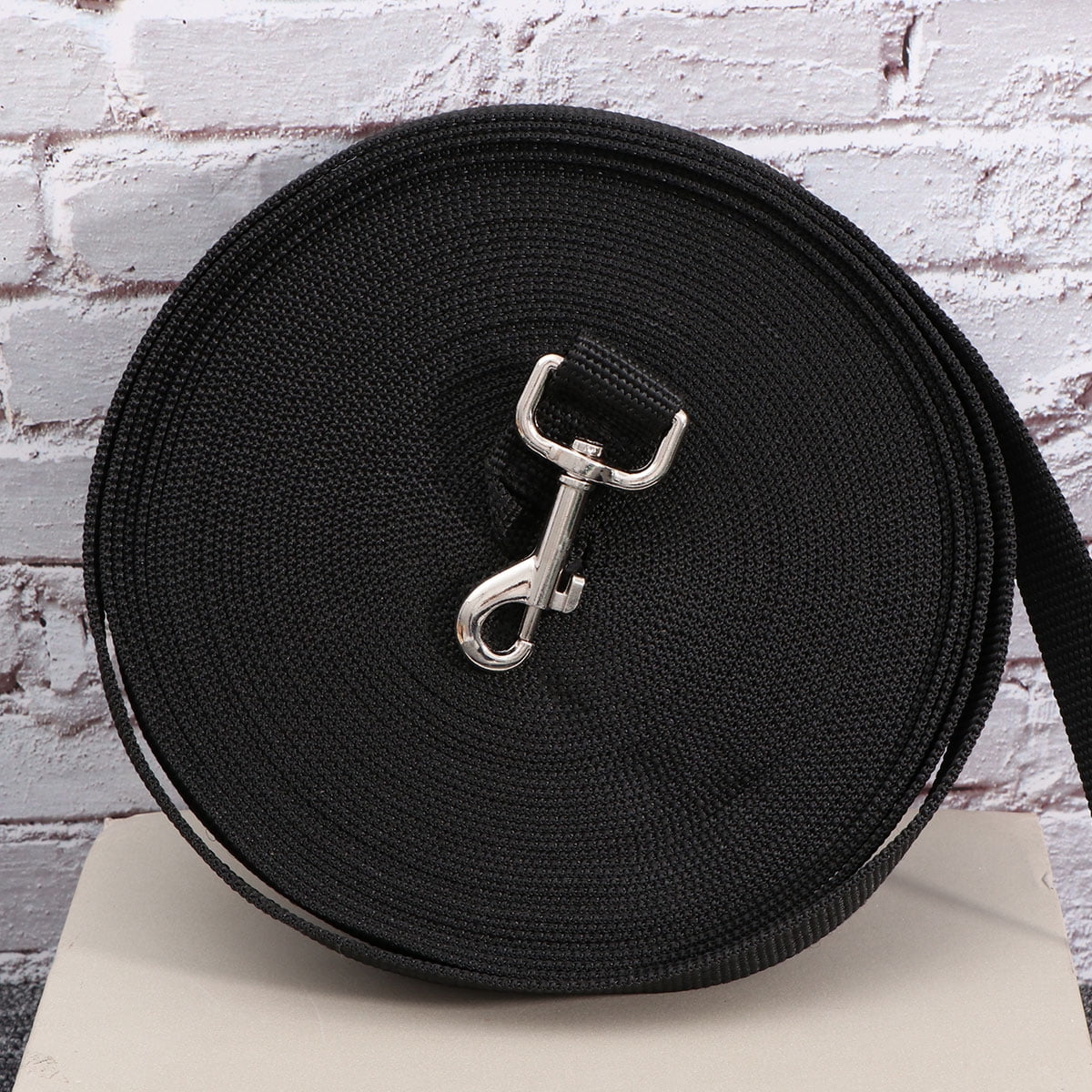 Homoyoyo Black Nylon Training Leash with Alloy Clasp 15m Pet Leash for Dog Cat Obedience