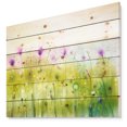 thumbnail image 1 of Design Art - Cosmos Abstrait Vert Violet de Fleurs, 1 of 5