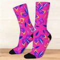 thumbnail image 5 of Compression Socks for Women Cute Animal Knitted Mid Calf Soft Comfort Mens Socks Blue One Size, 5 of 8