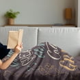 thumbnail image 3 of Grandma Soft Flannel Fleece Throw Blanket, Greatests Call Me Grandma Words with Ornamental Swirled and Curved Lines, Cozy Plush for Indoor and Outdoor Use, 60" x 80", Multicolor, by Ambesonne, 3 of 5