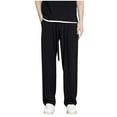 thumbnail image 6 of yillto Men Big and Tall Pant Straight Leg Loose Elastic Waist Drawstring Causal Trousers with Pockets, 6 of 7