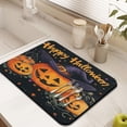thumbnail image 3 of Dish Drying Mat Evil Pumpkin Witch Happy Halloween Dish Drying Pad Non Slip Foldable Washable 18x24 Inch Dry Pad for Dining Table Coffee Bar, 3 of 7