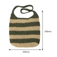 thumbnail image 2 of Bolsa bandolera para mujer, de mano tejido de paja a la moda para mujer, a rayas cuadradas para el verano Tmvgtek Para Estrenar, 2 of 9