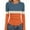 *Orange, variant on ClodeEU Women's Color Block Tunic Tops ,Casual Long Sleeve Round Neck Fall Shirts Blouses Orange,Womens Plus S