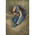 thumbnail image 3 of Sir Edward Coley Burne-Jones 17x24 Black Modern Framed Museum Art Print Titled - The Briar Rose Series - Study for ‘The Garden Court’ (1889), 3 of 5