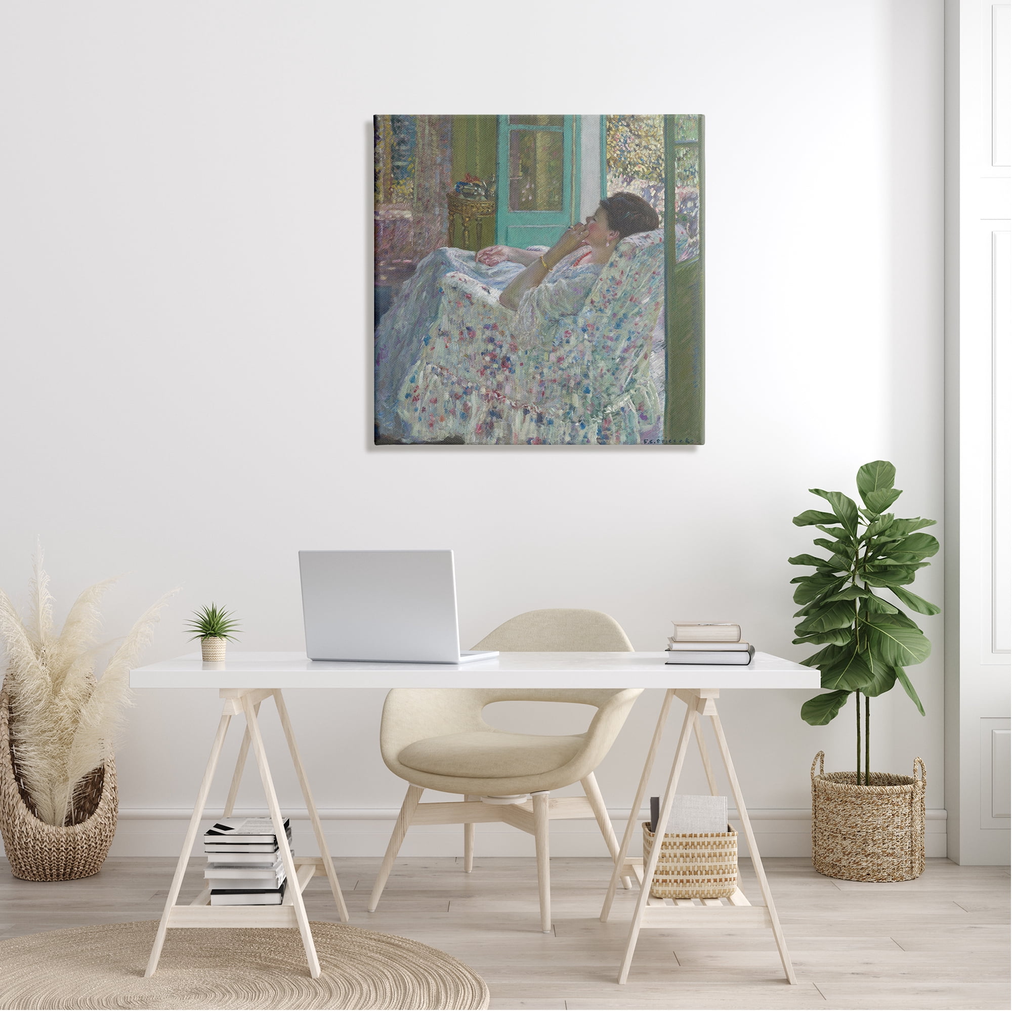 Stupell Industries Afternoon Yellow Room Frederick Carl Frieseke Classic Painting Painting Gallery Wrapped Canvas Print Wall Art, Design by one1000paintings