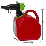 Scepter 1 Gallon Capacity SmartControl Gas Can, FR1G101, Red Fuel Container