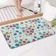 thumbnail image 4 of Pioneer Flower Floral Print Pattern Bathroom Rugs Mat, Non Slip Microfiber Bathroom Rug with Rubber Backing, Soft Mats for Bathroom Floor Tub Shower, 17"x30", 4 of 5
