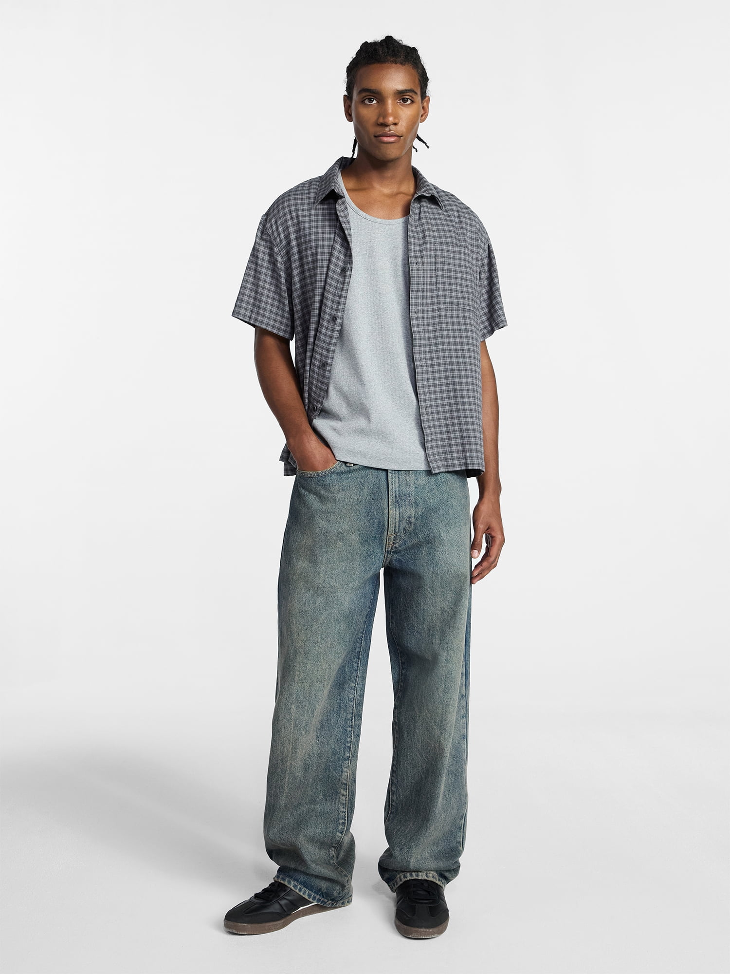 No Boundaries Ribbed Tank Top, Men's XS-5XL