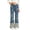 Blue-18, variant on VIPOIN Girls' Boho Flare Pants Floral Print Vintage Y2K Style Bell Bottom Stretchy Trousers