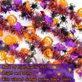 thumbnail image 4 of BinKFF Halloween Decorations, 6.5 FT Halloween Tinsel Garland with Orange Pumpkin Black Spider Purple Bat, Shiny Metallic Twist Garland for Home Tree Indoor Outdoor Party Decorations, 4 of 4