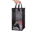 thumbnail image 1 of Honoma Bolsas Para La Colada, Cesta Con Asas, Portátil Y Plegable, Cesta De Malla Para Ropa Sucia, Plegable Para Lavado, Almacenamiento, Habitación De Niños, Dormitorio O Viaje (Doble Capa Negra), 1 of 5