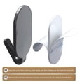 thumbnail image 2 of CHAO 5/10 piezas de ganchos de pared autoadhesivos ovalados para el hogar, impermeables, para baño, cocina, 10 piezas, color negro, 2 of 5