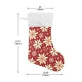 thumbnail image 2 of Ryvnso Christmas Stockings Retro Poinsettia Snowflake 17.7" Large Stocking Decoration 1 Pack, 2 of 7