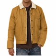 thumbnail image 2 of JXMVOJ Men's Leather Classic Trucker Jacket Long Sleeve Casual Outwear Coat, 2 of 7
