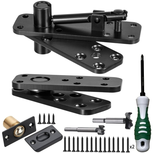 Hidden Door Hinge,Heavy Duty Pivot Hinge,570Lbs Load-Bearing,Solid Stainless Steel,Swinging 360°Rotation,Hidden Hardware/System for Secret Door or