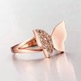thumbnail image 5 of QQTDFG 18K Rose Gold Plated Fashion Ring AAA Zirconia Women Butterfly B247-18K Rose Gold Plated-8, 5 of 7