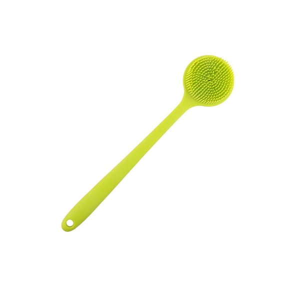 Silicone Body Brush With Ultra Soft Bristles Green 37.7*8.2*3.5 cm,Silicone Body Scrubber, Long Handle Back Scrubber for Shower Brush,Exfoliating Body Scrubber, Shower Scrubber for Body Brush
