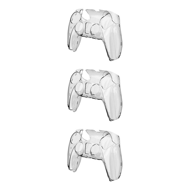 tredstone for Ultra-thin PC Game Controller Case Handle Protective Cover Replacement for Playstation 5 , Clear Blue Transparent 3Set