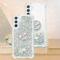thumbnail image 7 of Glitter Clear Sparkly Bling Case for Samsung Galaxy A54 5G for Women Girls, Flowing Liquid Quicksand Cover with Diamond Ring Holder Case for Samsung Galaxy A54 5G  Silver, 7 of 7