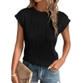 thumbnail image 1 of Remera PRETTYGARDEN Manga Corta Texturizada Negra XL, 1 of 9