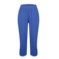 thumbnail image 6 of cfhntfmh Womens Plus Size Bermuda Capris Lightweight Loose Summer Casual Cropped Trousers with Pockets Capris for Women, 6 of 7