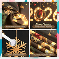 thumbnail image 4 of Festive Design Merry Christmas Banner Holiday Decoration Gold Light Up 2026 Banner for Christmas Party Celebration Indoor Decor, 4 of 9