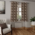 thumbnail image 2 of Ambesonne Nature Grommet Curtain, Monochrome Bird Sketch Art, 50"x96", Brown Sepia White, 2 of 5