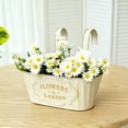 thumbnail image 4 of Hanging Flower Pots Colorful Metal Iron Rail Planter Box With Hooks Modern Wall Mount Railing Fence Bucket For Balcony Garden Porch Decor, 4 of 7