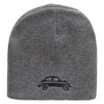 thumbnail image 5 of Classic Bug Symbol Car Embroidered Big Size 8 Inch New Solid Color Short Beanie - Charcoal XL-3XL, 5 of 5