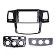 thumbnail image 2 of Car Stereo Radio Fascia Black Protective Panel for Hilux 2011-2016 Auto AC Models, 2 of 7