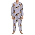 thumbnail image 3 of Honeii German Shepherd Dog Pattern Mens Pajamas Set,2pcs Men's Lounge Long Sleeve Sleep Shirt and Pajama Bottoms Sleepwear Set,Mens Pjs Sets-X-Large, 3 of 7
