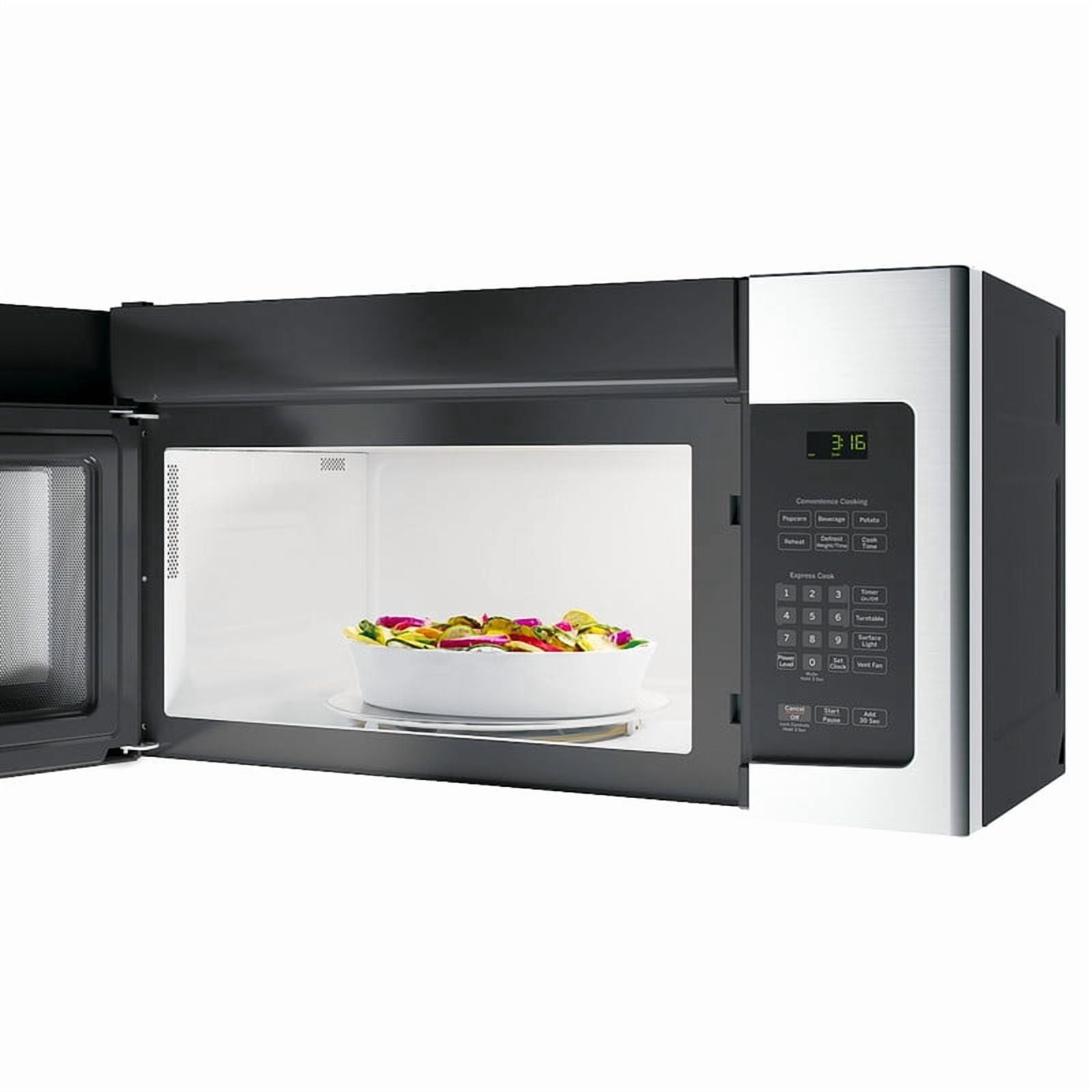GE 1.6 cu ft Over-the-Range Microwave Oven, Stainless Steel, 1000W, Vent 300 CFM, Model JNM3163RJSS