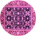 thumbnail image 1 of Ahgly Company Indoor Round Oriental Pink Industrial Area Rugs, 5' Round, 1 of 4