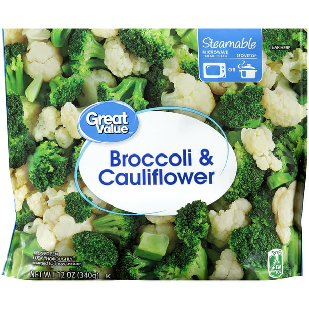 Great Value Frozen Broccoli & Cauliflower, 12 oz - Walmart ...