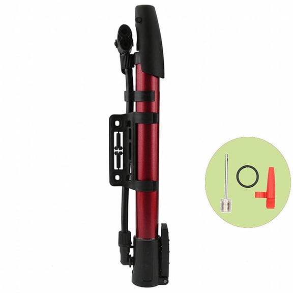 FACEGA Bike Pump,Efficient Air Pump Bike Tire Pump,Hassle-Free Setup Bicycle Accessories,Red,32*3.5cm