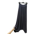 thumbnail image 3 of FRSASU Women's Flowy Maxi Skirts High Waisted Summer Casual Long Elastic Waist Skirts Dark Gray, 3 of 5