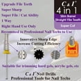thumbnail image 4 of C & I Nail Drill Bit 4 in 1 Super Cut E-File, Multi-function plus Upgrade File-Teeth, Slim Barrel & Straight Cut, for Manicure Drill Machine, Help Nail Tech to Remove Nail Works, 4 of 8