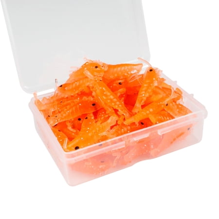 50PCS Artificial Shrimp Lures Topwater Floating Lures Simulation Shrimp Swimbaits Baits Floating Shrimp Soft Baits