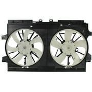 subaru impreza dual radiator and condenser fan assembly