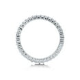 thumbnail image 3 of BERRICLE Sterling Silver Wedding Rings Pave Set Round Cut Cubic Zirconia CZ Eternity Ring for Women, Rhodium Plated Size 4.5, 3 of 8
