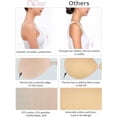 thumbnail image 3 of Sujetador adhesivo sin tirantes, invisible, push up, de silicona, para vestidos sin espalda, con cubre pezones, color piel, 3 of 7
