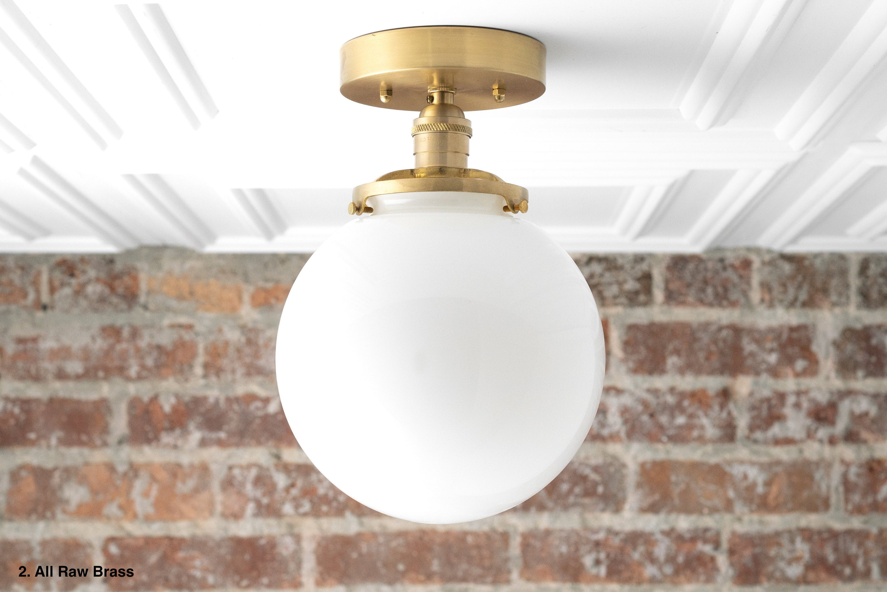 wayfair flush mounted light kitchen brass