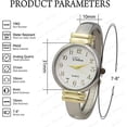 thumbnail image 4 of Blekon Collections Japanese Quartz Women's Slim 31mm Case Metal Cuff Bangle Watch, 4 of 5