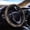 Black Brown Leopard Print, variant on COEQINE Colorful Paw Bone Splatter Auto Steering Wheel Cover Universal 15 Inch Diameter Non-slip Comfortable Car Steering Wheel Protector for All Seasons