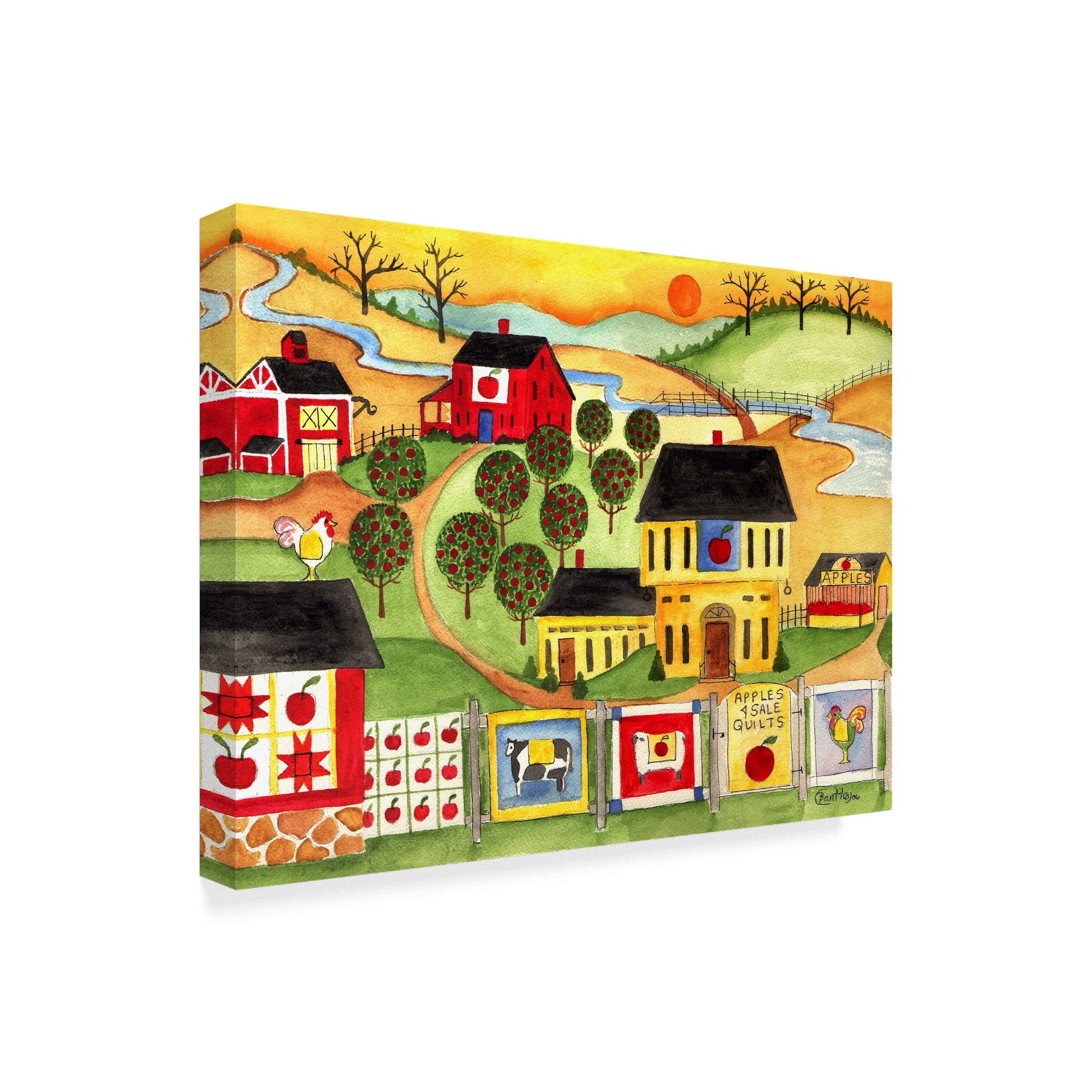 Trademark Fine Art 'Sunrise Farm Apple Quilts 4 Sale ' Canvas Art by Cheryl Bartley